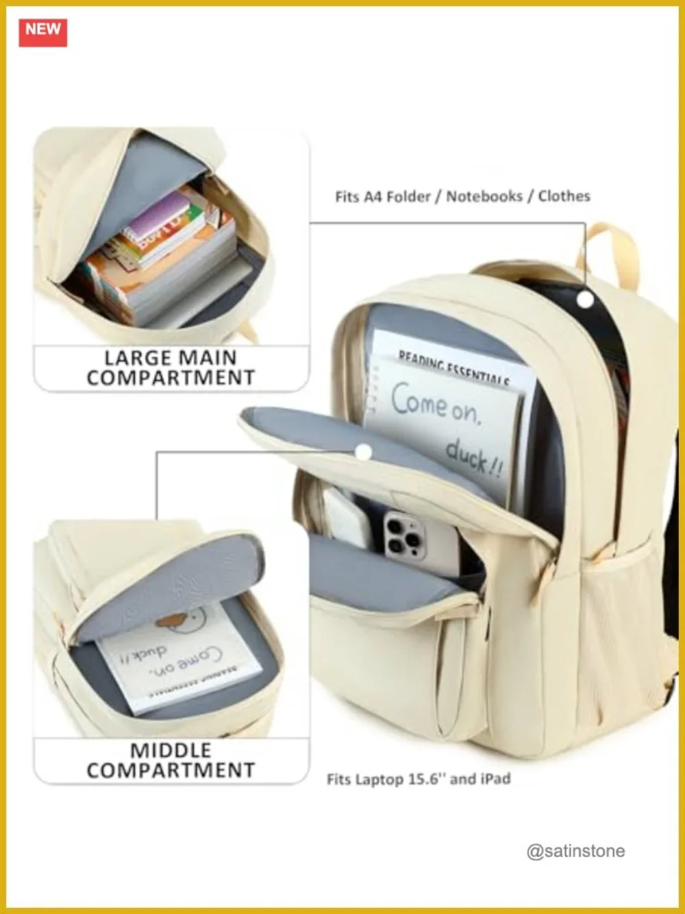 Water Resistant Casual Daypack Backpack for Travel Work